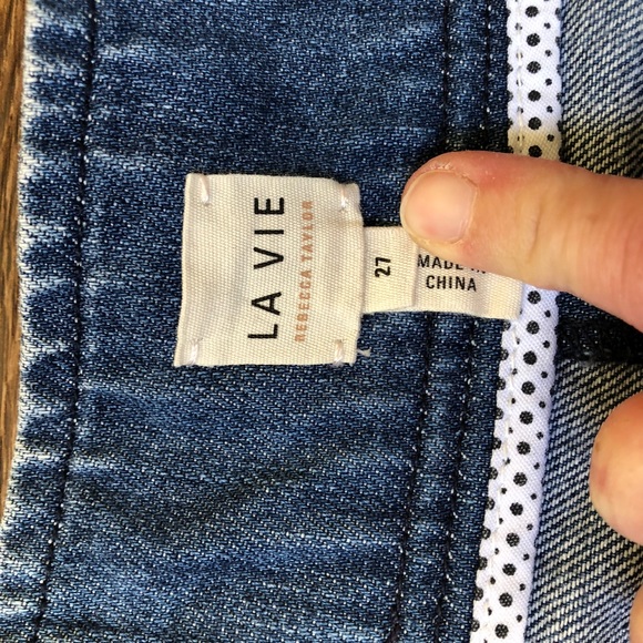 La Vie Rebecca Taylor Blue Denim Mini Skirt sz 27/Small - Picture 8 of 13